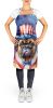 Bullmastiff Patriotic American Apron Cooking Kitchen Server Baking Crafts Gardening for Adult Women Men, Unisex, Large, Multicolor