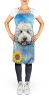Komondor in Sunflowers Apron Cooking Kitchen Server Baking Crafts Gardening for Adult Women Men, Unisex, Large, Multicolor