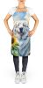 Great Pyrenees in Sunflowers Apron Cooking Kitchen Server Baking Crafts Gardening for Adult Women Men, Unisex, Large, Multicolor