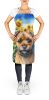 Border Terrier in Sunflowers Apron Cooking Kitchen Server Baking Crafts Gardening for Adult Women Men, Unisex, Large, Multicolor
