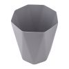 5 Gallon Trash Can, Plastic Office Trash Can, Geometric Silver 4Pack