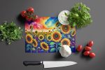 NEW Sunflowers in Color Glass Cutting Board Decorative Tempered Glass Kitchen Cutting and Serving Board Large Size Chopping Board