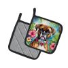 Boxer Luau Pair of Pot Holders Kitchen Heat Resistant Pot Holders Sets Oven Hot Pads for Cooking Baking BBQ, 7 1/2 x 7 1/2
