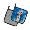NEW Hippie Animal Llama Pair of Pot Holders Kitchen Heat Resistant Pot Holders Sets Oven Hot Pads for Cooking Baking BBQ, 7 1/2 x 7 1/2
