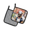 German Shepherd The Chef Pair of Pot Holders Kitchen Heat Resistant Pot Holders Sets Oven Hot Pads for Cooking Baking BBQ, 7 1/2 x 7 1/2