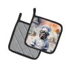 Neapolitan Mastiff The Chef Pair of Pot Holders Kitchen Heat Resistant Pot Holders Sets Oven Hot Pads for Cooking Baking BBQ, 7 1/2 x 7 1/2