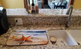 Starfish Dish Drying Mat Absorbent Dish Drying Mat Pad for Kitchen Counter Dish Drainer Mat for Countertop, 14 x 21", Multicolor