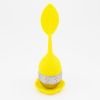 1pc Tea Infuser Silicone Handle Stainless Steel Strainer Drip Tray Included - Loose Tea Steeper - Best Tea Infuser For Loose Leaf Or Herbal Tea