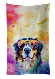 Bernese Mountain Dog Hippie Dawg Kitchen Towel Dish Cloths Guest Hand Towel Decorative Bathroom Towel for Face,Tea, Dishcloth, Kitchen and Bath (Default: Default)
