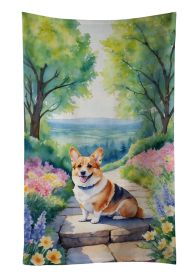 Corgi Spring Path Kitchen Towel Dish Cloths Guest Hand Towel Decorative Bathroom Towel for Face,Tea, Dishcloth, Kitchen and Bath (Default: Default)