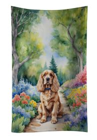 Cocker Spaniel Spring Path Kitchen Towel Dish Cloths Guest Hand Towel Decorative Bathroom Towel for Face,Tea, Dishcloth, Kitchen and Bath (Default: Default)