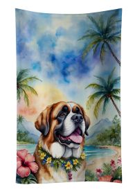 Saint Bernard Luau Kitchen Towel Dish Cloths Guest Hand Towel Decorative Bathroom Towel for Face,Tea, Dishcloth, Kitchen and Bath (Default: Default)
