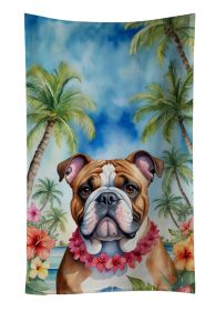 English Bulldog Luau Kitchen Towel Dish Cloths Guest Hand Towel Decorative Bathroom Towel for Face,Tea, Dishcloth, Kitchen and Bath (Default: Default)