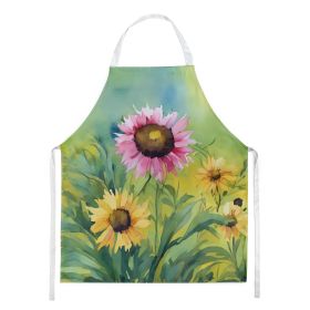 Kentucky Goldenrod in Watercolor Apron Cooking Kitchen Server Baking Crafts Gardening for Adult Women Men, Unisex, Large, Multicolor (Default: Default)