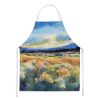 Nevada Sagebrush in Watercolor Apron Cooking Kitchen Server Baking Crafts Gardening for Adult Women Men, Unisex, Large, Multicolor