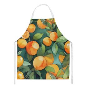Florida Orange Blossom in Watercolor Apron Cooking Kitchen Server Baking Crafts Gardening for Adult Women Men, Unisex, Large, Multicolor (Default: Default)