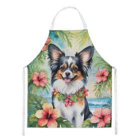 Papillon Luau Apron Cooking Kitchen Server Baking Crafts Gardening for Adult Women Men, Unisex, Large, Multicolor (Default: Default)
