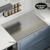 XXL cooked meat baking tray, double-sided cutting board, stainless steel rolling plate, breakfast tray, suitable for fruits, vegetables, meats