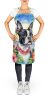 Boston Terrier Luau Apron Cooking Kitchen Server Baking Crafts Gardening for Adult Women Men, Unisex, Large, Multicolor