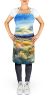 Nevada Sagebrush in Watercolor Apron Cooking Kitchen Server Baking Crafts Gardening for Adult Women Men, Unisex, Large, Multicolor