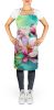 Louisiana Magnolias in Watercolor Apron Cooking Kitchen Server Baking Crafts Gardening for Adult Women Men, Unisex, Large, Multicolor