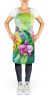 Orchids in Watercolor Apron Cooking Kitchen Server Baking Crafts Gardening for Adult Women Men, Unisex, Large, Multicolor