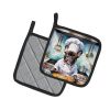 French Bulldog The Chef Pair of Pot Holders Kitchen Heat Resistant Pot Holders Sets Oven Hot Pads for Cooking Baking BBQ, 7 1/2 x 7 1/2