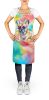 French Bulldog Hippie Dawg Apron Cooking Kitchen Server Baking Crafts Gardening for Adult Women Men, Unisex, Large, Multicolor