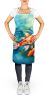 Koi Fish Apron Cooking Kitchen Server Baking Crafts Gardening for Adult Women Men, Unisex, Large, Multicolor
